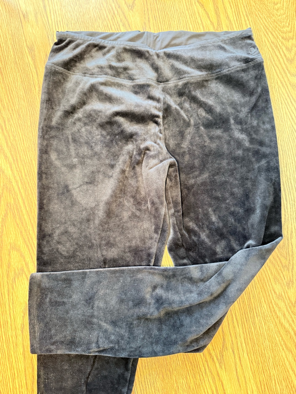 Cuddl Duds Large Black Velour Leggings